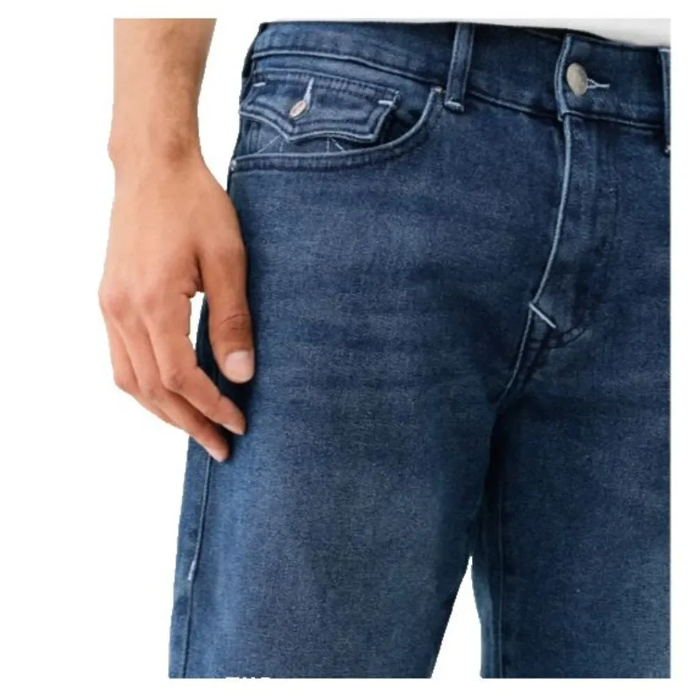 New True Religion‎ Ricky Flap Relaxed Straight Men's Jean Denim Shorts Waist 33